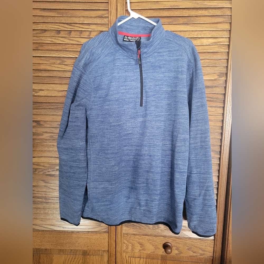 Avalanche Men's Heathered Blue Quarter Zip Pullover Size Large
